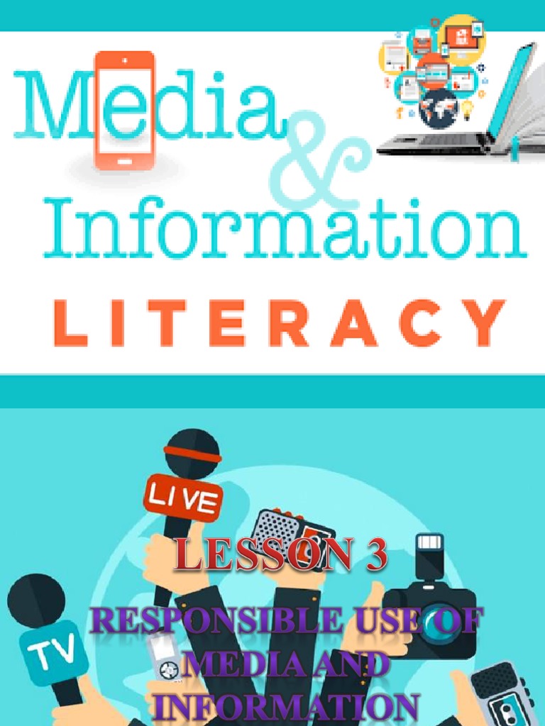 LESSON 3 Responsible Use of Media and Information PDF Millennials
