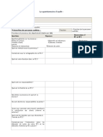 Le Questionnaire D'audit