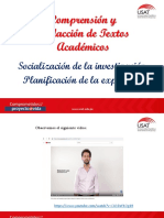 Sesión 27, 28, 29 y 30 - Socialización de La Investigación-Planificación de La Exposición