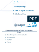 Psikopatoloji-I: Oturum 11: OKB Ve İlişkili Bozukluklar