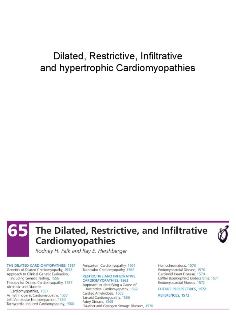 Cardiomyopathy Notes Pdf