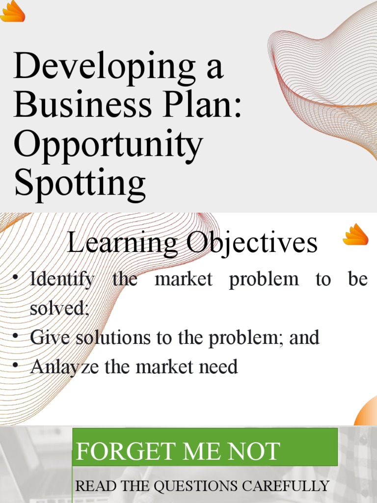 Spotting Business Opportunities Guide | PDF
