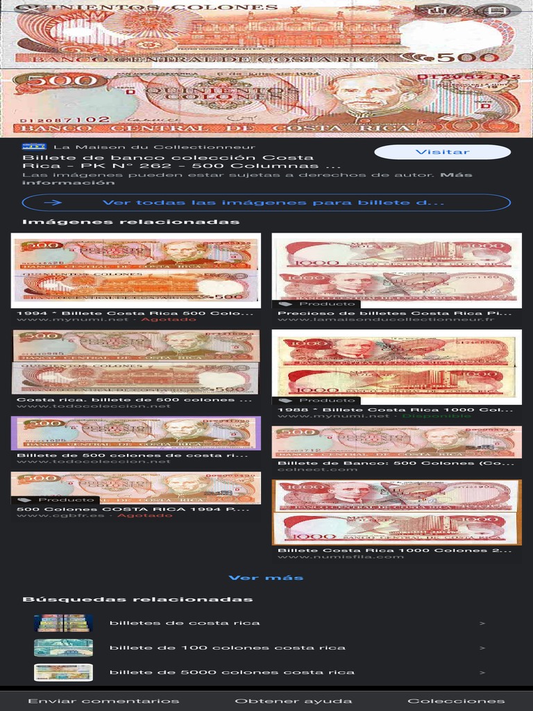 Billete de 500 colones de Costa Rica | PDF | Moneda | Mercado de divisas