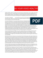 Article #20 Keeping Your Voice Healthy