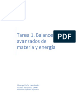 Tarea 1. Balances Avanzados de Materia y Energía: Lisselys León Hernández
