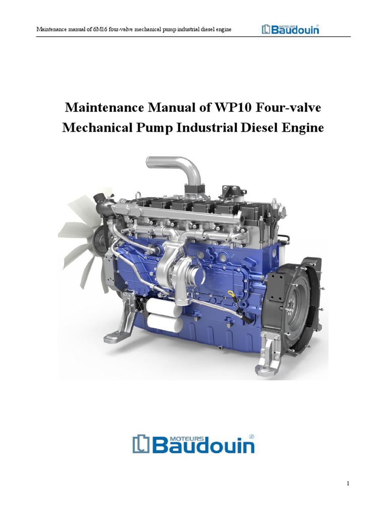6M16 Diesel Engine Maintenance Manual | PDF | Motor Oil | Diesel Engine