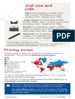 International Size and Weight Guide: Letters Not Exceeding: Length: 24cm