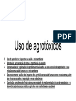 Uso de Agrotóxicos