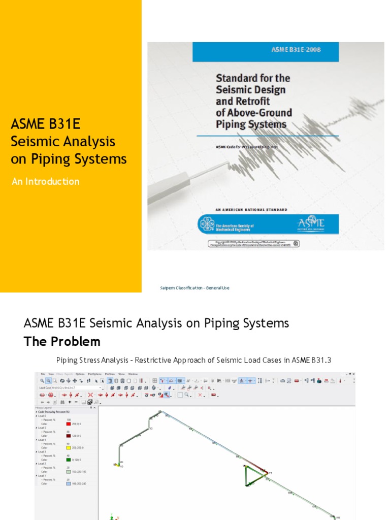 ASME B31E Seismic Analysis On Piping Systems 1678725596 | PDF ...