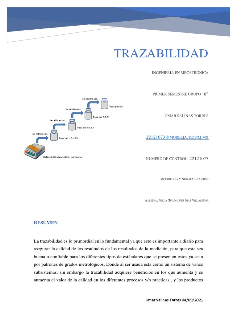 Importancia de la Trazabilidad en Metrología | PDF | Medición | Calibración