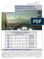 RACE Termometro Com Alarme LISTA CARROS Manual_TS10 Instalacao