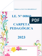 I.E. #00860 Carpeta Pedagógica: Año de La Unidad, La Paz Y El Desarrollo"