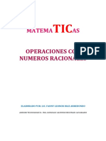 Matematicas Operaciones Con Numeros Raci