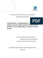 Características Sociodemográficas y Clínicas en Pacientes Adultos Hospitalizados Por Covid-19 en Un Hospital de Alta Complejidad de La Region de Ñuble, Año 2020