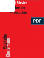 Eckart Förster - Die 25 Jahre Der Philosophie - Eine Systematische Rekonstruktion