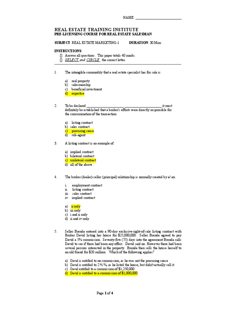 Worksheet Real Estate | PDF | Economies | Business
