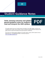 Student Guidance on Interpreting the 2005 Syllabus