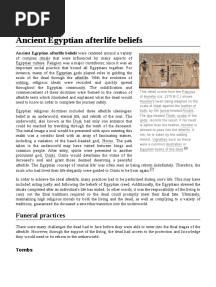 Ancient Egyptian Afterlife Beliefs