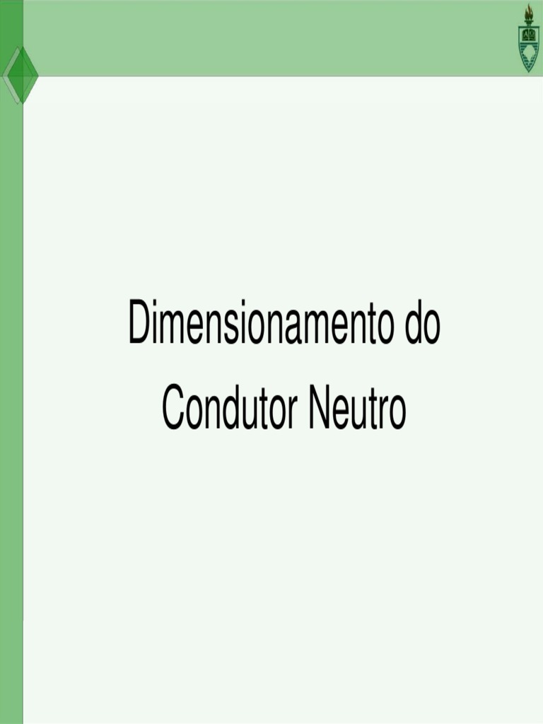 Dimensionamento do Condutor Neutro | PDF | Ciências e Matemática
