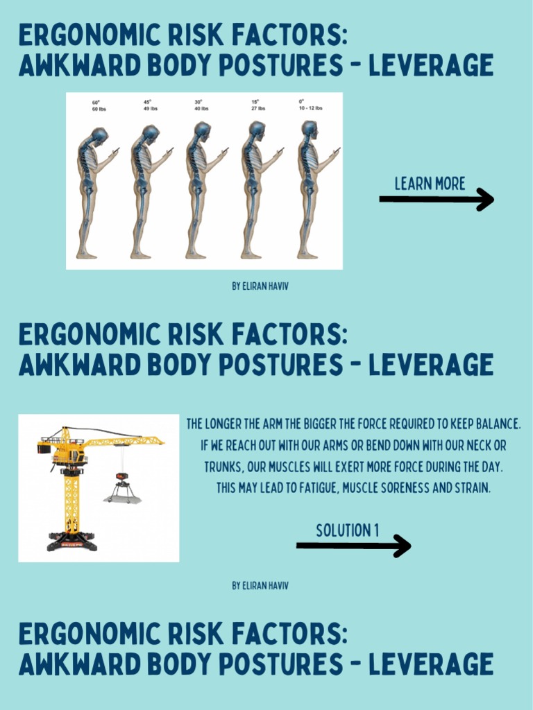 Ergonomic Risk Factors Awkward Posture Leverage PDF