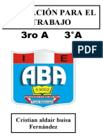 3ro A 3°A: Educación para El Trabajo