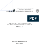 Referat Activitate de Consultanta Fiscala