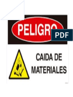 Señaletica Caida de Materiales