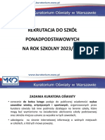 Rekrutacja Do Szkół Ponadpodstawowych NA ROK SZKOLNY 2023/2024