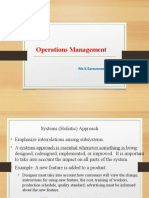 Operations Management: Mr.S.Saravanan.