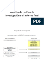 Relación de Un Plan de Investigación y El Informe Final