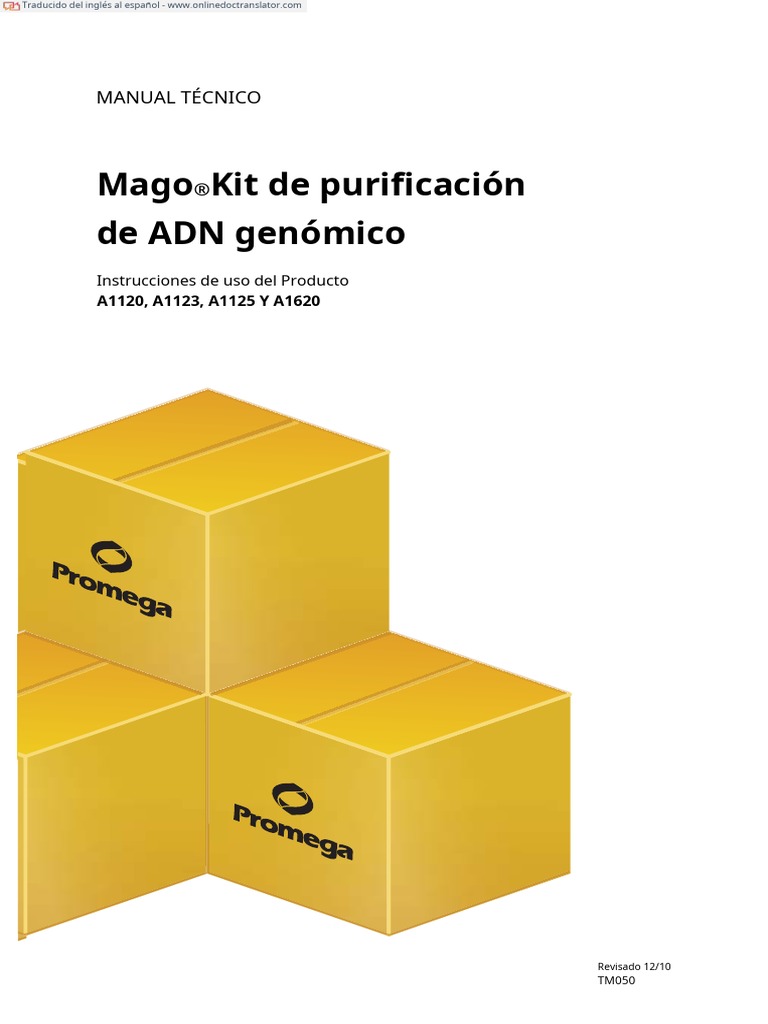 Extracción DNA Kit Promega PDF Precipitación (Química) Adn