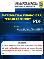 Tasas Consecutivas - Matematica Financiera