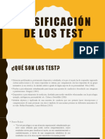 CLASIFICACIÓN DE TEST EN