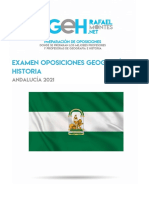 Examen Oposiciones Geografía e Historia Andalucía 2021