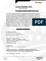 Polícia Federal 2021: Conteúdo Programático - Agente - Escrivão - Papiloscopista