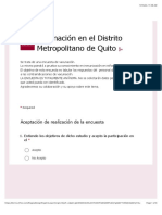 Vacunación en El Distrito Metropolitano de Quito