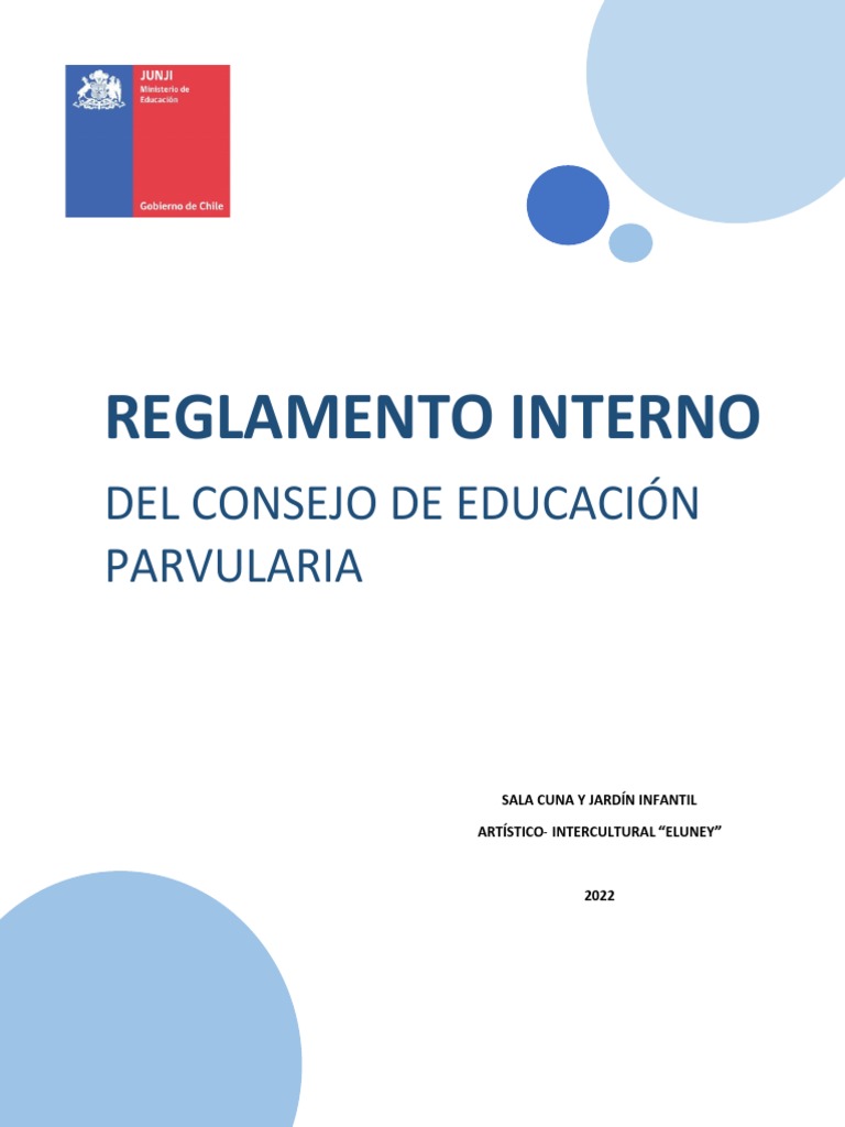 Reglamento Del Consejo de Educación Parvularia 2022 | PDF | Educación ...