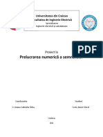 Prelucrarea Numerică A Semnalelor: Universitatea Din Craiova Facultatea de Inginerie Electrică