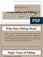 Proofreading and Editing