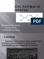 Cauciucul Natural Și Sintetic: Roman Ramona-Aurelia Clasa A-X-A A Prof - Chende Ana-Maria