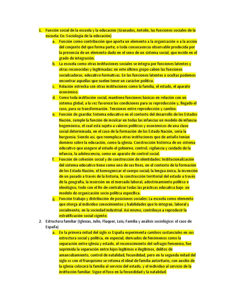 Función Social de La Escuela y La Educación | PDF | Familia | Estado ...