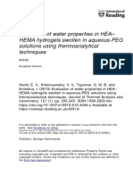Evaluation of Water Properties in HEA