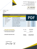 Cotización de 02 Camaras de Seguridad /DVR: Adelanto Anticipado