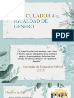 EJE Articulador 4: Igualdad de Genero