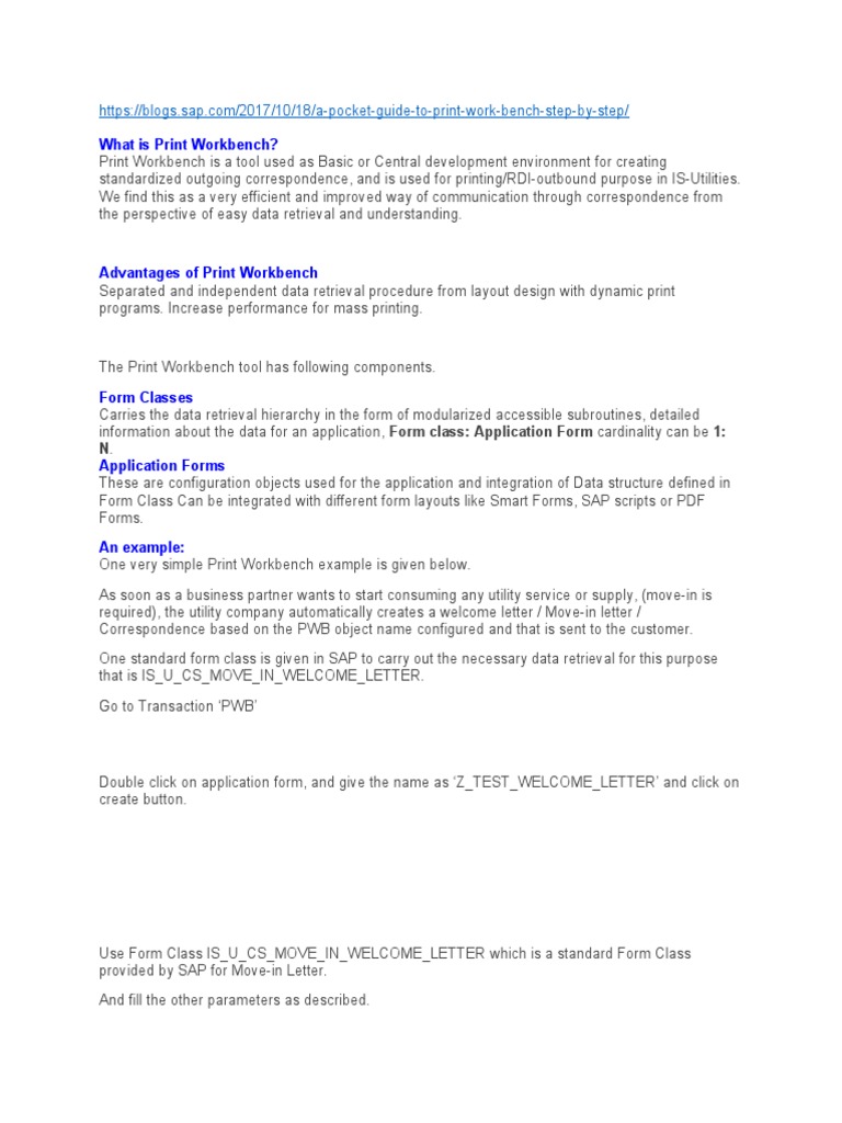Print Workbench Guide for SAP IS-Utilities | PDF