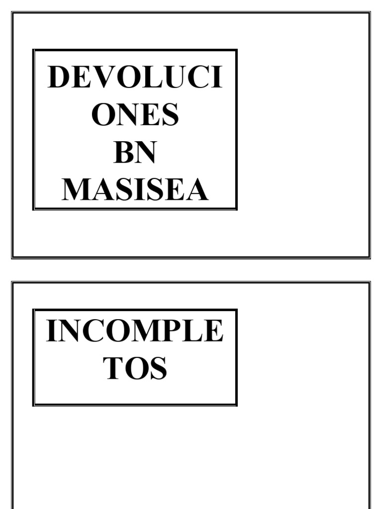 Devoluci Ones BN Masisea PDF