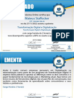 Certificado Palestra Digitalizacao