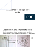 Capacitance of A Single Core Cable