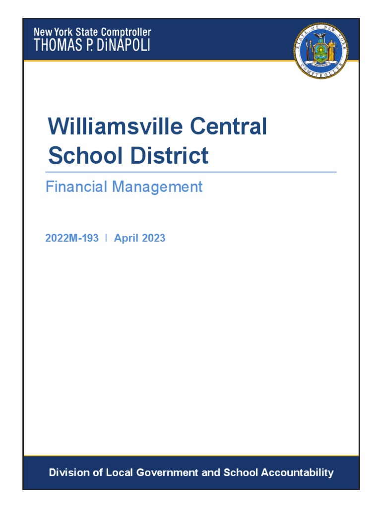 Williamsville Central School District 2023 Audit PDF