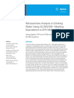 Nitrosamines Analysis in Drinking Water Using GC/MS/MS-Meeting Equivalence To EPA Method 521